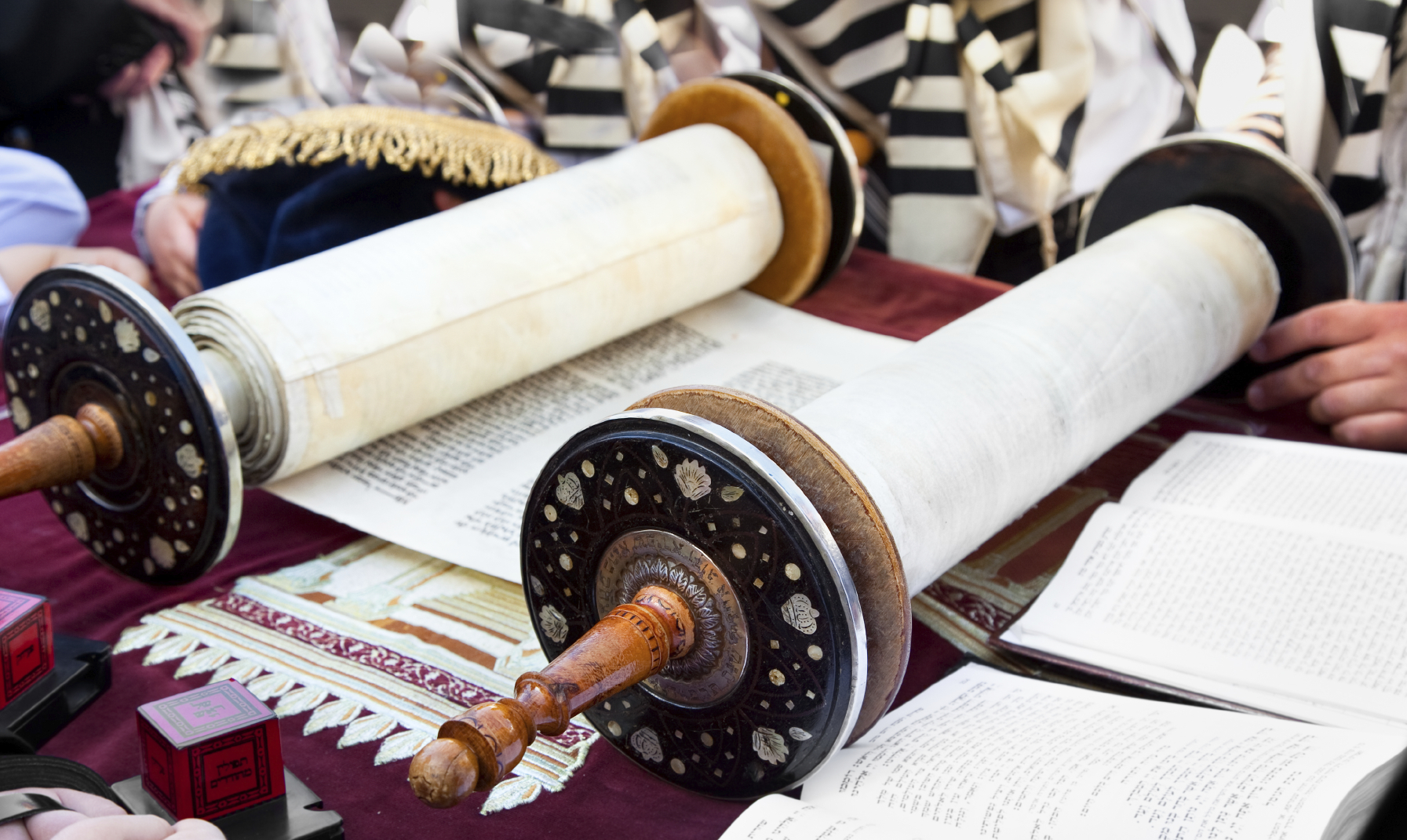 Torah- ancient scrolls in Jerusalem